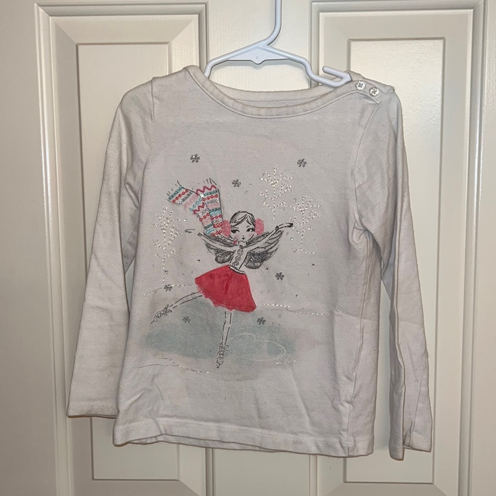 Girls long sleeve Gymboree Ice skater shirt